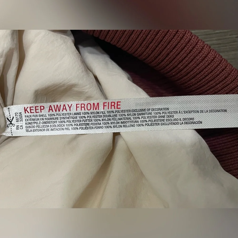 Free People FP Movement Fleecy Sherpa Scrunchy Pippa Jacket Cream Brown Medium‎ - Picture 11 of 12